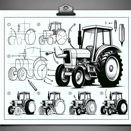 how to draw a tractor