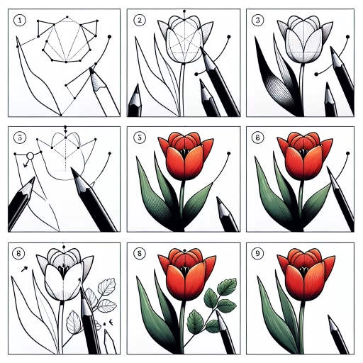 how to draw a tulip