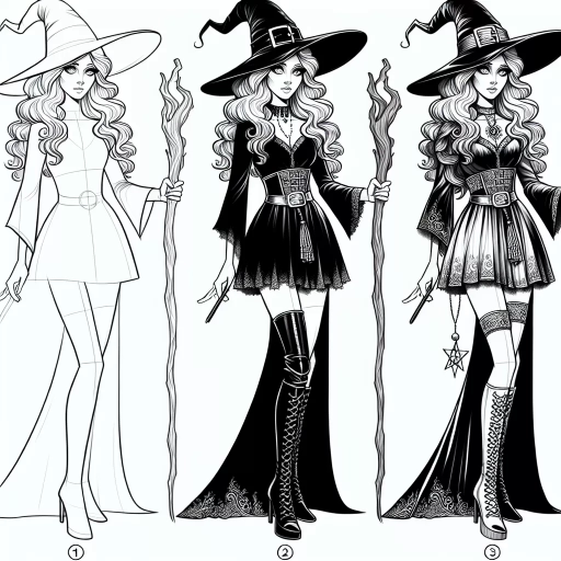 how to draw a witch