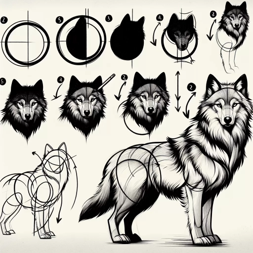 how to draw a wolf step by step