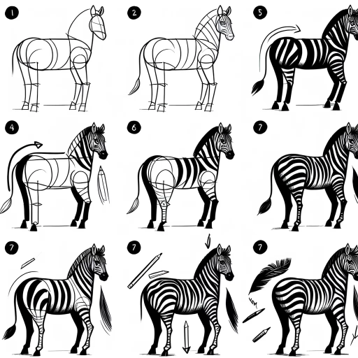how to draw a zebra