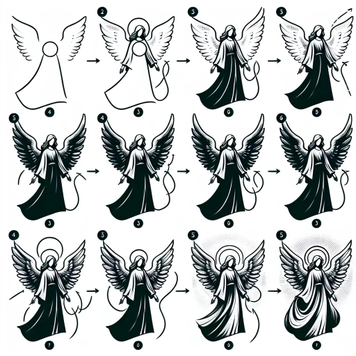 how to draw an angel