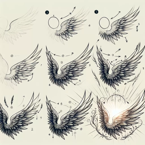 how to draw angel wings