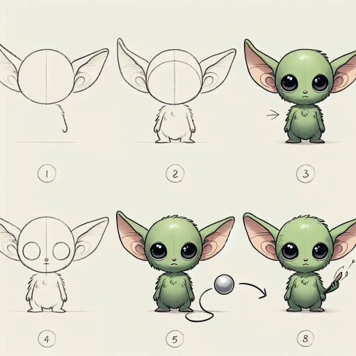 how to draw baby yoda