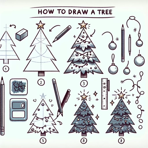 how to draw christmas tree