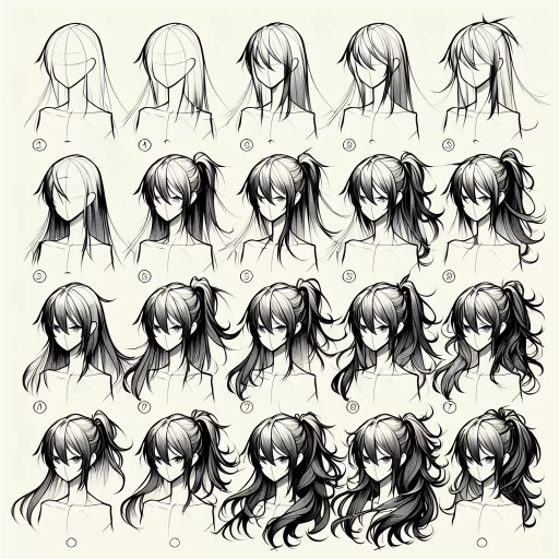 how to draw hair anime