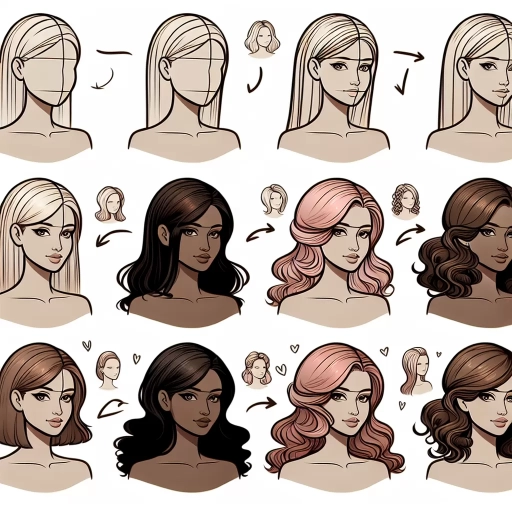 how to draw hair easy