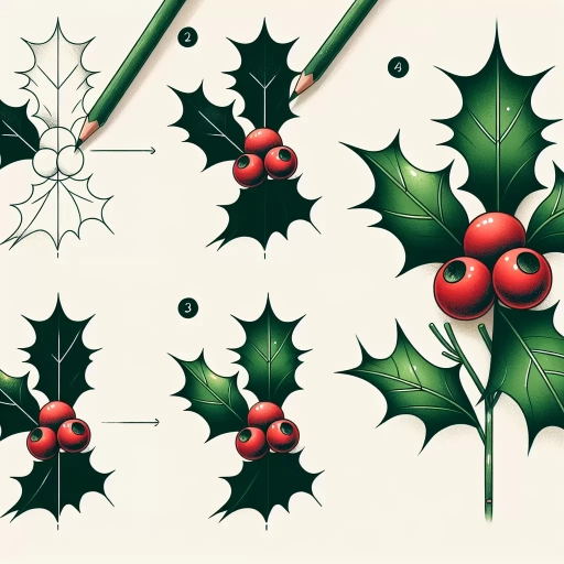 how to draw holly