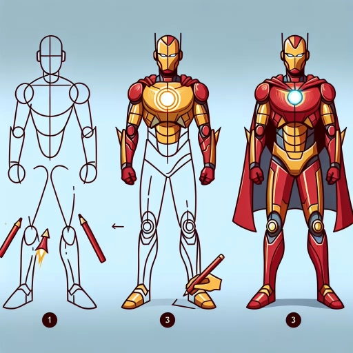 how to draw iron man