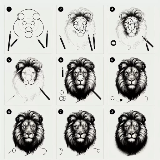 how to draw lion