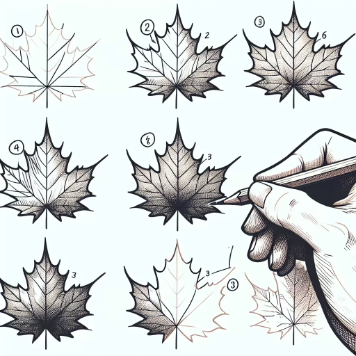 how to draw maple leaf