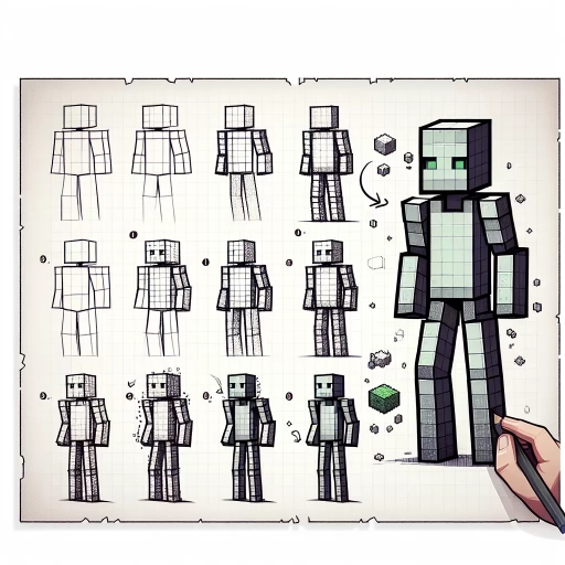 how to draw minecraft