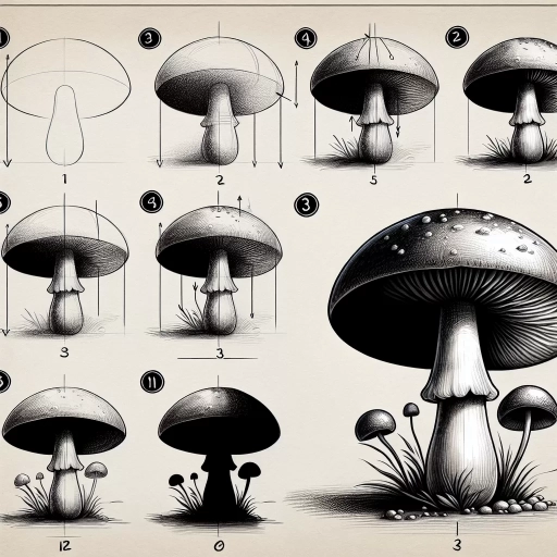 how to draw mushrooms