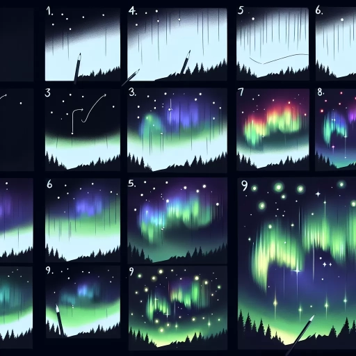 how to draw northern lights