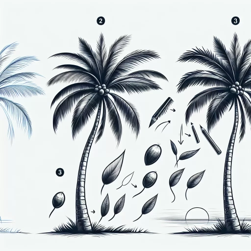 how to draw palm trees