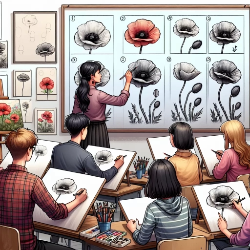 how to draw poppies