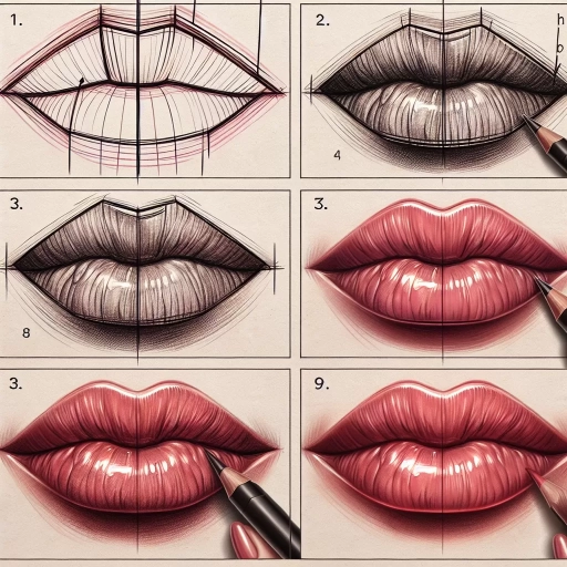 how to draw realistic lips