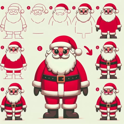 how to draw santa claus
