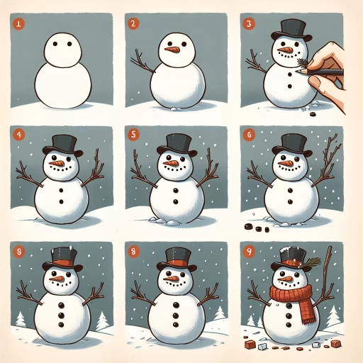how to draw snowman