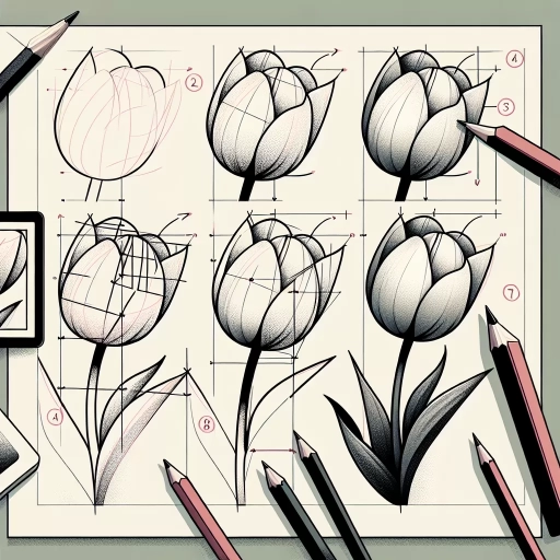 how to draw tulips