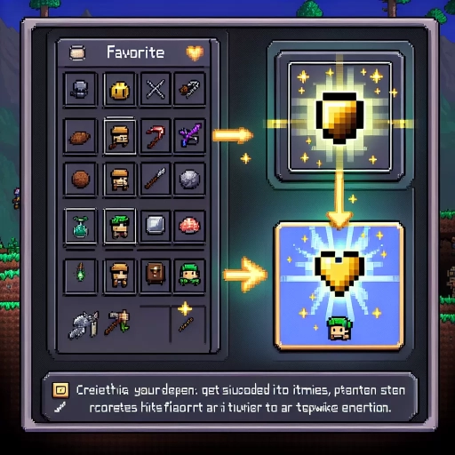 how to favorite items in terraria