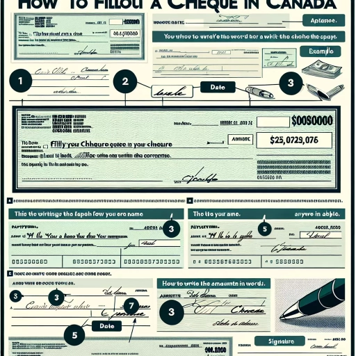 how to fill out a cheque in canada