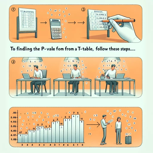 how to find p value from t table