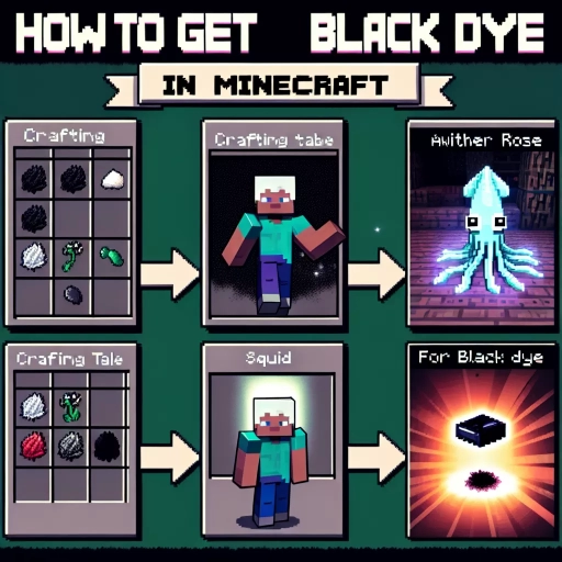 how to get black dye in minecraft