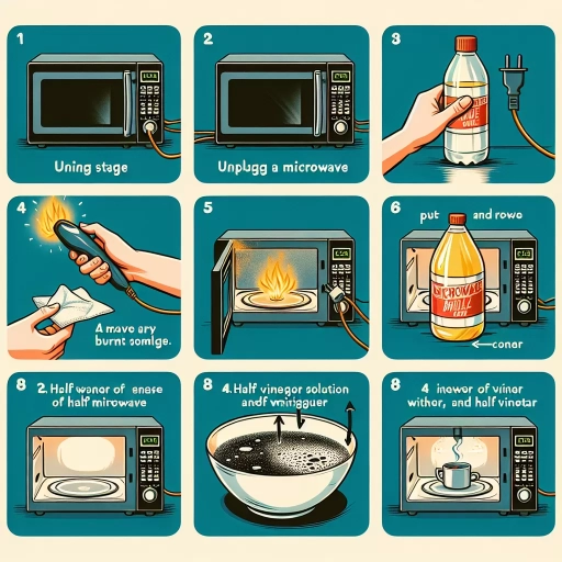 how to get burnt smell out of microwave