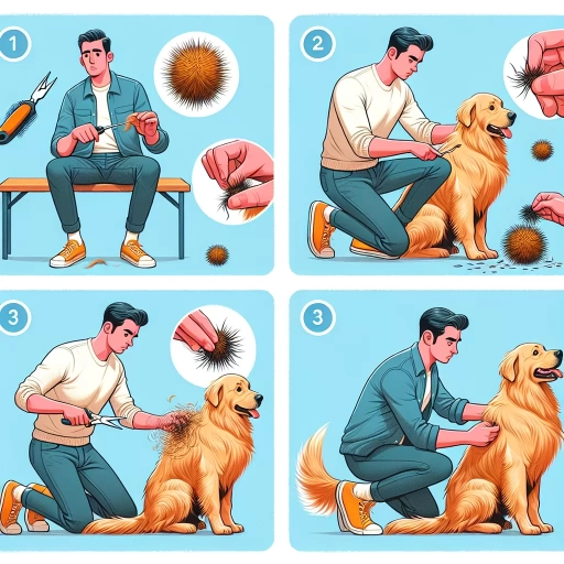 how to get burrs out of dog fur