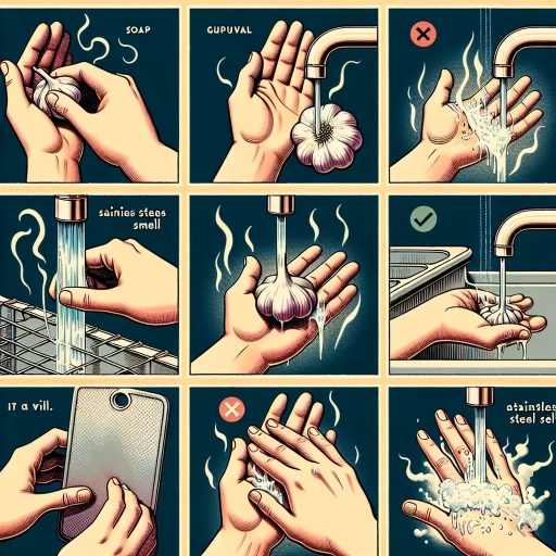how to get garlic smell off your hands
