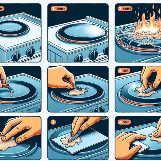 how to get melted plastic off a glass top stove