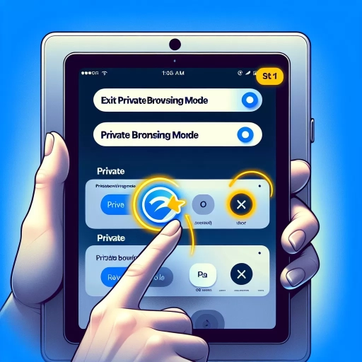 how to get out of private browsing mode on ipad