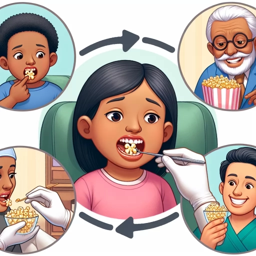 how to get popcorn out of gums
