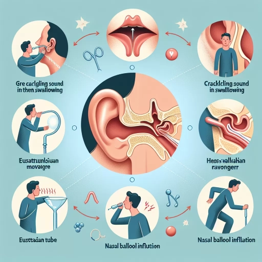 how to get rid of crackling sound in ear when swallowing