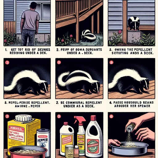 how to get rid of skunks under deck