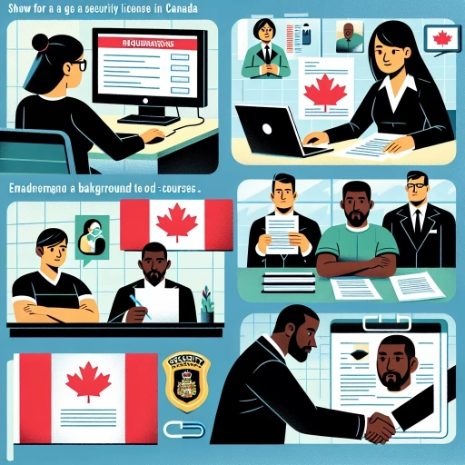 how to get security license in canada