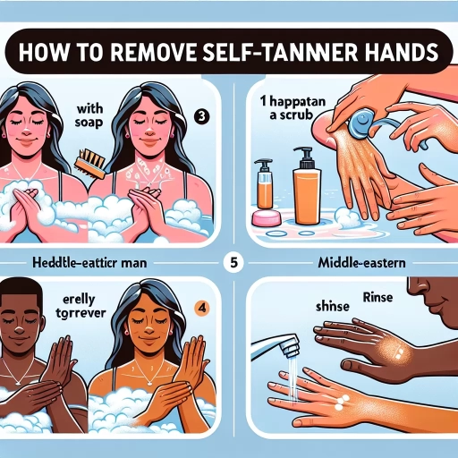 how to get self tanner off hands