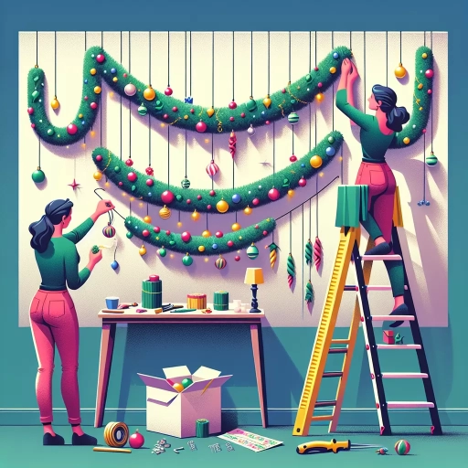 how to hang garland on wall