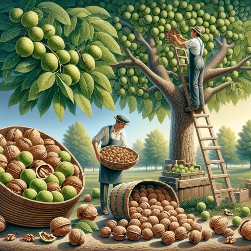 how to harvest walnuts