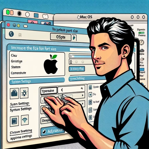 how to increase font size on mac