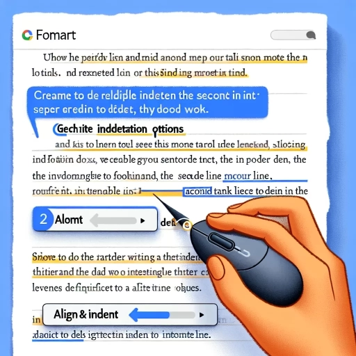 how to indent second line google docs