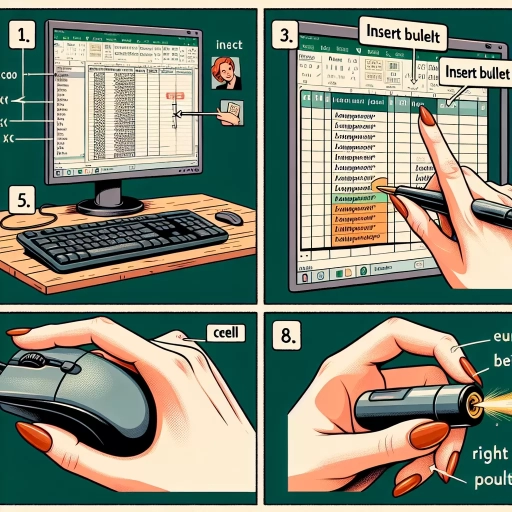 how to insert bullet points in excel