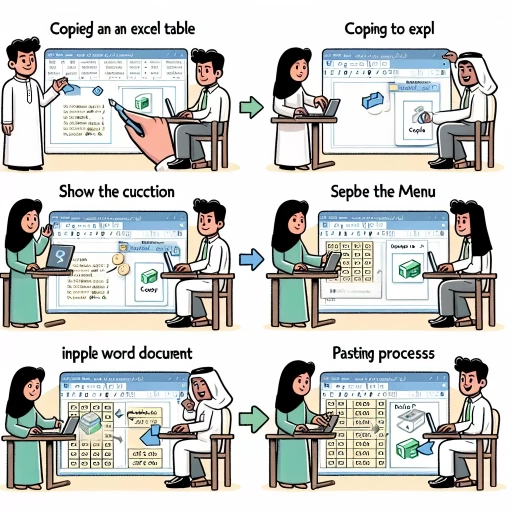 how to insert excel table in word