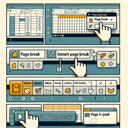 how to insert page break in excel