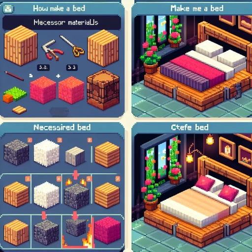 how to make a bed in minecraft