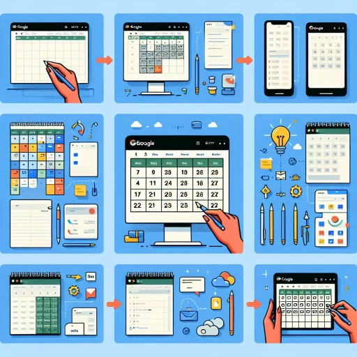 how to make a calendar in google sheets