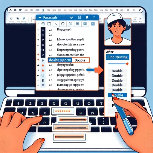how to make double spaced in word