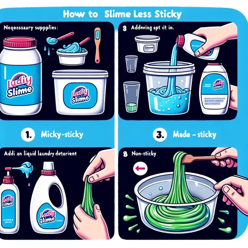 how to make slime less sticky