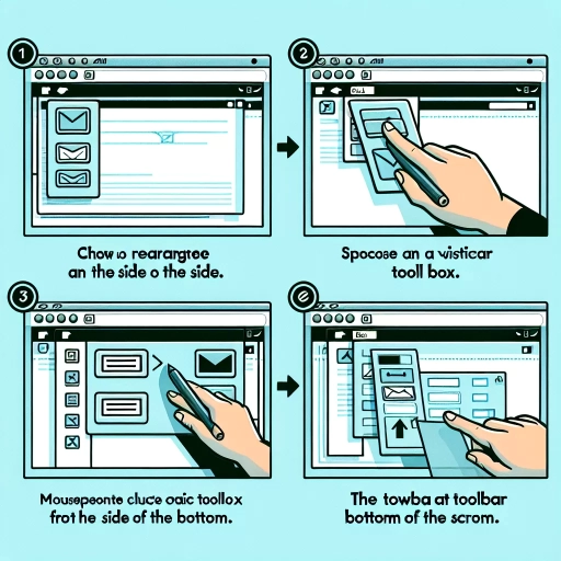 how to move outlook toolbar from side to bottom